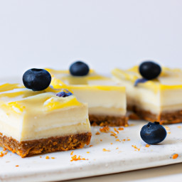 Dessert: United States – Blueberry Lemon Cheesecake Bars recipe