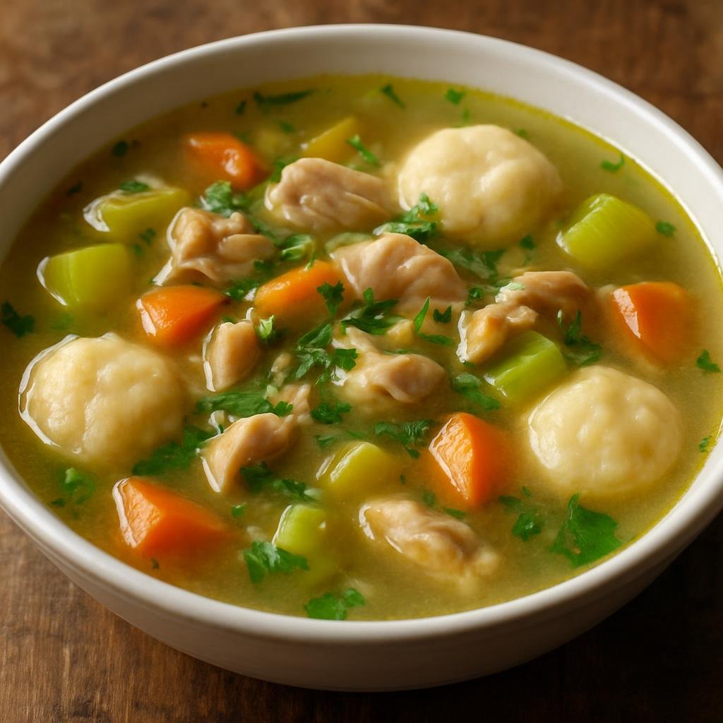 Entree: Antigua and Barbuda – National Cuisine – Conch Water (A traditional Antiguan clear conch soup made with tender conch, vegetables, herbs, and simple dumplings) recipe