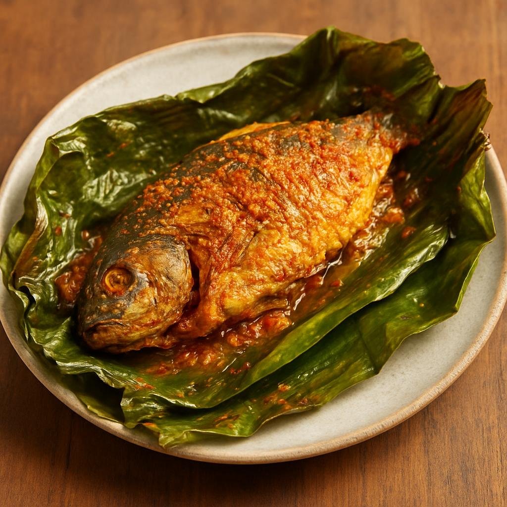 Entree: Republic of the Congo – Northern Culinary Region – Maboké (Spiced whole fish wrapped in banana leaves and steamed to infuse aromatic sauces) recipe