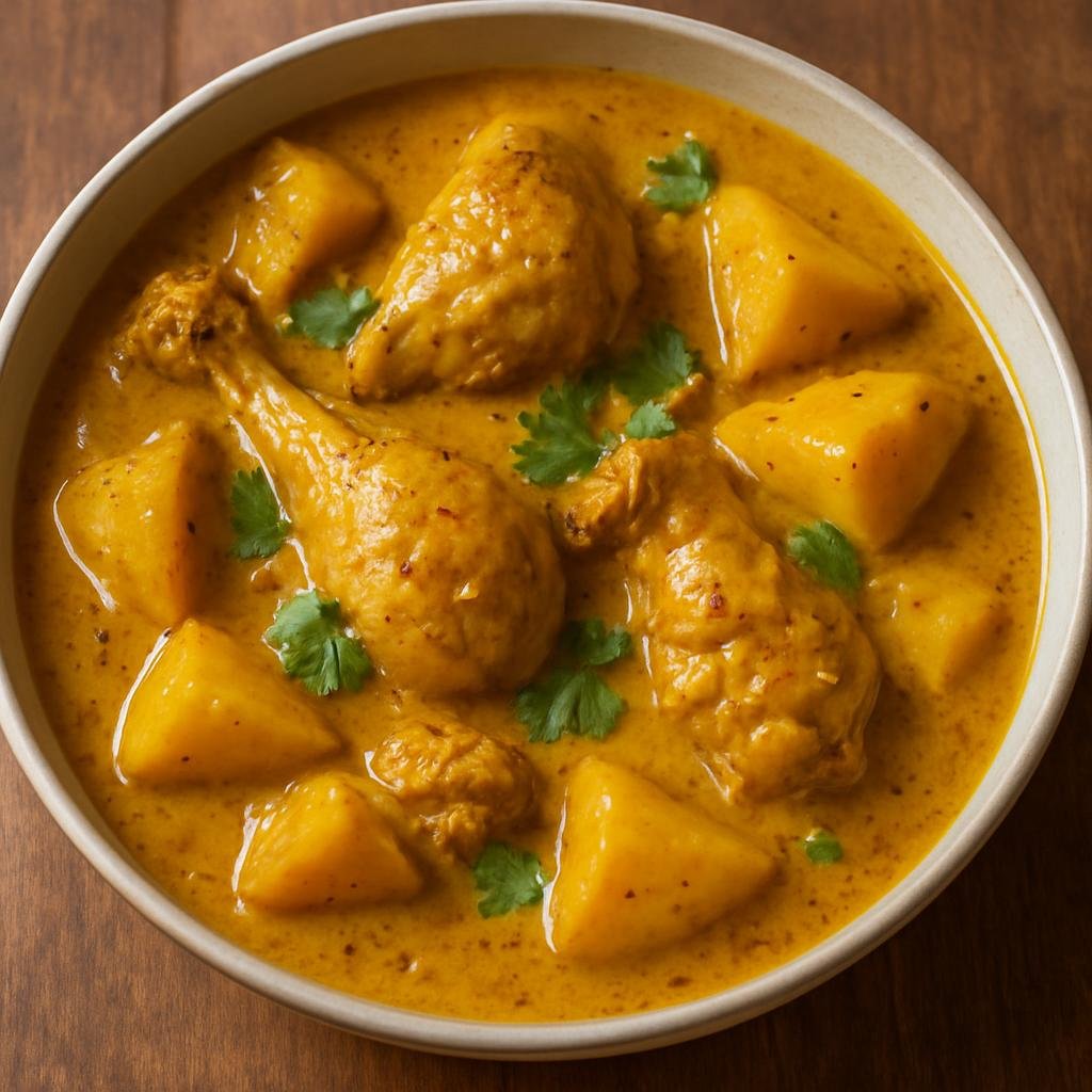 Entree: Fiji – Fijian Chicken Curry (Coconut-milk based curried chicken in the Fijian-Indian style with warm spices and potatoes) recipe