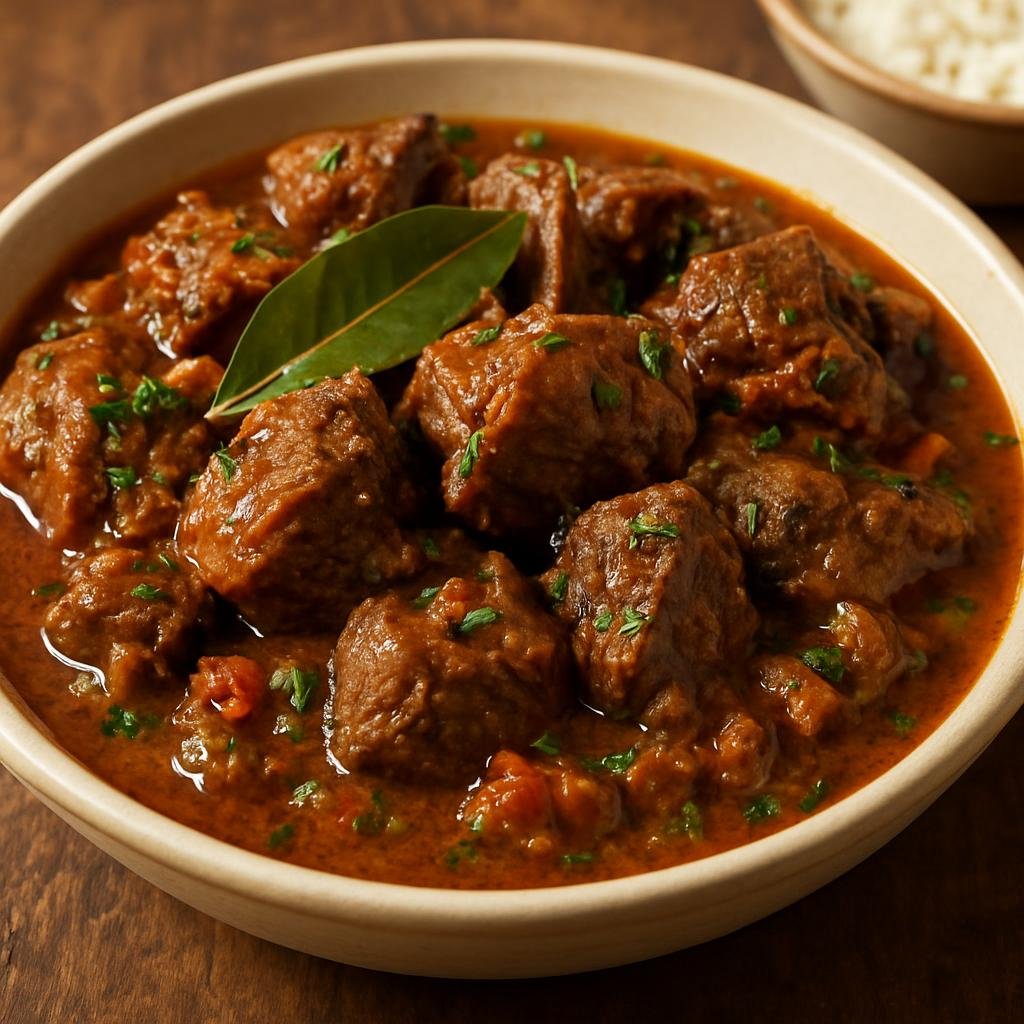 Entree: Dominican Republic – National Cuisine – Chivo Guisado (Slow-braised Dominican goat stew cooked in a savory, citrusy and herb-scented sauce) recipe