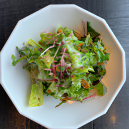 Side Dish: United States – Curly Endive and Watercress Salad with Warm Dijon Mustard and Shallot Vinaigrette recipe
