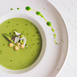 Soup: United States – Lemony Leek, Pea, and Tarragon Broth recipe