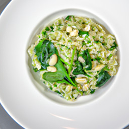Side Dish: United States – Garlic and Herb Orzo with Peas and Baby Spinach recipe