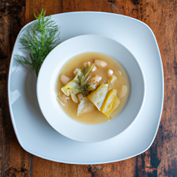 Entrée: United States – Cabbage, Caraway and Dill White Bean Soup recipe