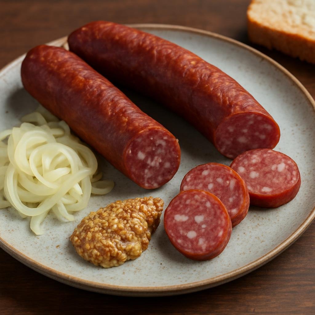 Entree: Netherlands – Friesland – Friese Droge Worst (Dry-cured smoked pork sausage traditional to Friesland) recipe