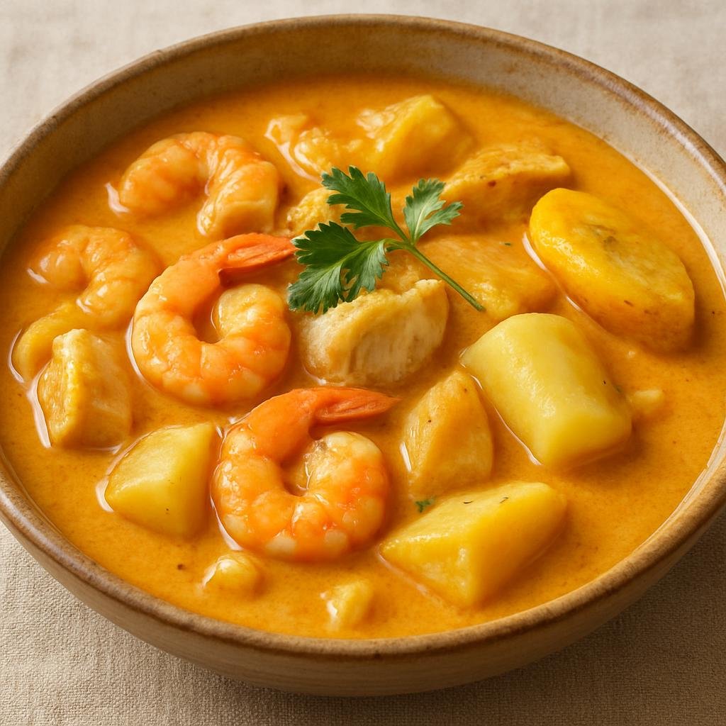 Entree: Honduras – Northern Culinary Region – Tapado Olanchano (Coconut-based seafood and root-starch stew from Honduras' northern coast) recipe