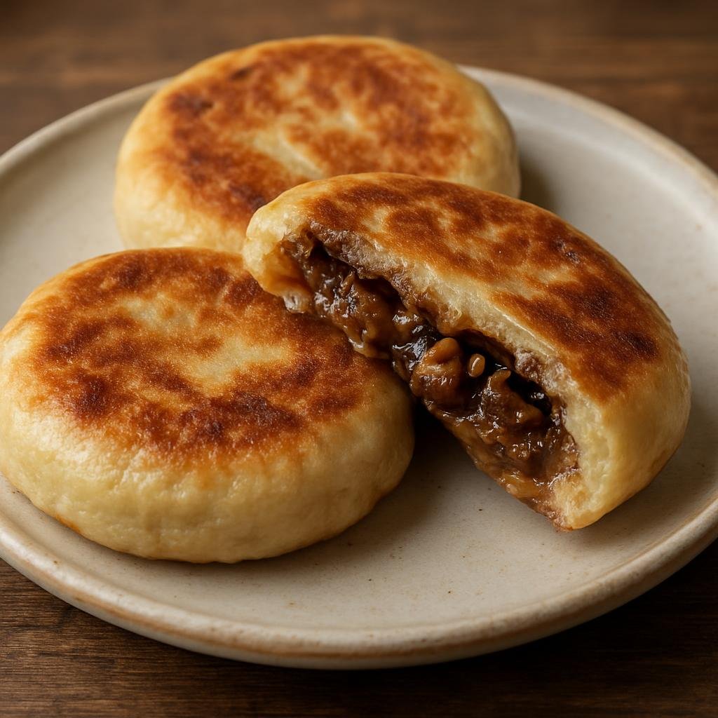 Entree: North Korea – North Korean Mountain Cuisine – 호떡 ➤ Hotteok (Sweet filled Korean pan-fried yeast pancake) recipe