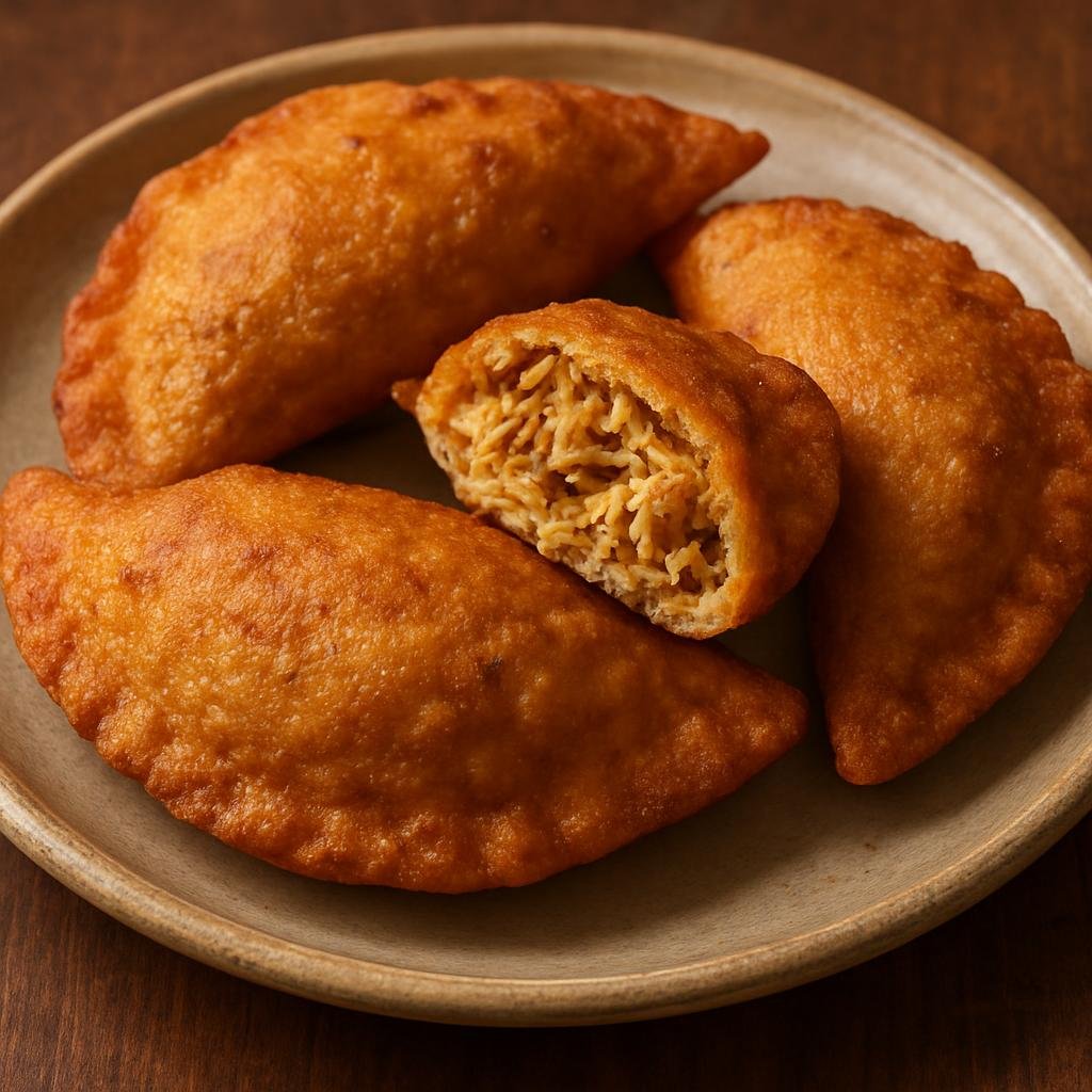 Entree: Belize – Central Culinary Region – Panades (Fried corn masa turnovers filled with seasoned shredded salt cod, a Belizean street-food classic) recipe