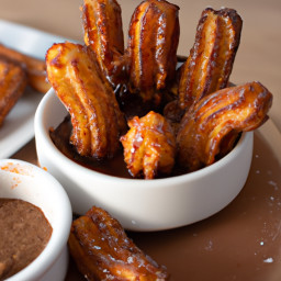 Dessert: United States – Cinnamon Sugar Churro Bites with Chocolate Dipping Sauce recipe