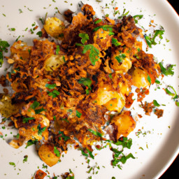 Side Dish: United States – Crispy Smashed Potatoes with Lemon-Caper Parsley Crunch recipe