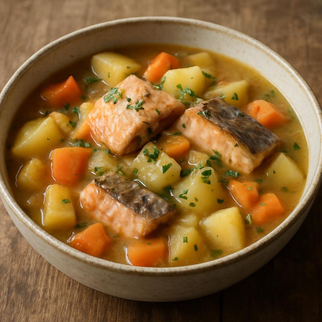 Entree: Greenland – Northern Culinary Region – Puisi (Hearty Arctic char and root vegetable stew) recipe