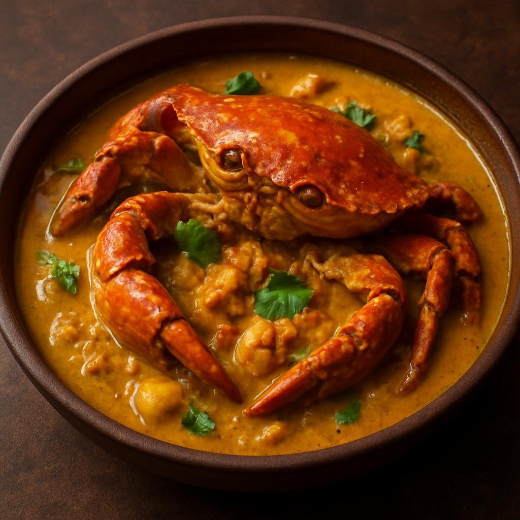 Entree: Micronesia – Northern Culinary Region – Coconut Crab Curry (Rich island-style coconut and spice stew made with fresh crab meat) recipe