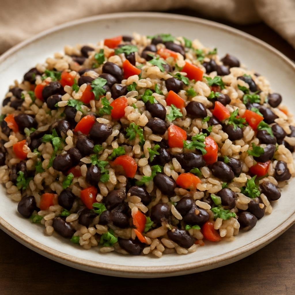 Entree: Nicaragua – Northern Culinary Region – Gallo Pinto (Seasoned rice and beans sautéed with onion, bell pepper, and cilantro) recipe