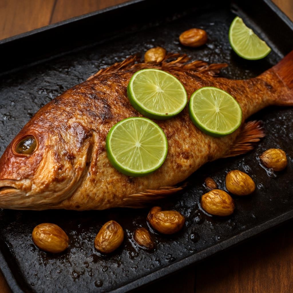 Entree: Cuba – Pargo a la Plancha (Whole red snapper grilled or pan-seared on a hot griddle with citrus and garlic) recipe