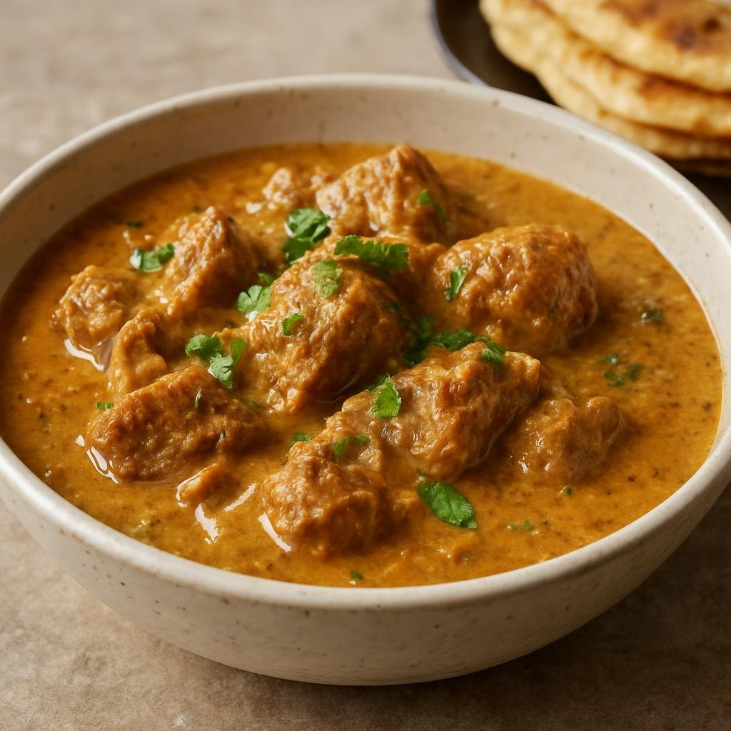 Entree: Singapore – Indian Singapore – लैम्ब कोरमा ➤ Lamb Korma (Creamy, mildly spiced braised lamb in a nut-and-yogurt based Mughlai-style sauce) recipe