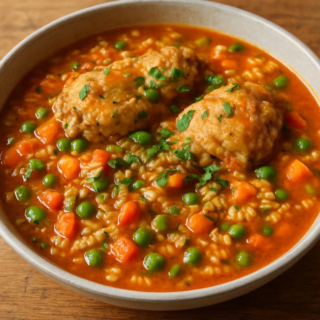Entree: Dominican Republic – National Cuisine – Asopao de Pollo (Hearty chicken-and-rice stew with vegetables in a savory broth) recipe