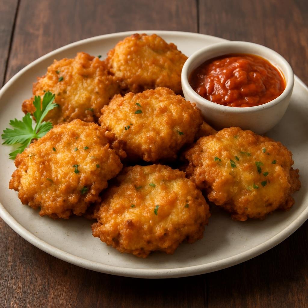 Entree: French Polynesia – National Cuisine – Uru Frit (Crispy fried breadfruit fritters served as a savory main course) recipe