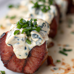 Entrée: France – Filet Mignon au Bacon et Beurre de Roquefort (Tenderloin Steak with Bacon and Blue Cheese Butter) recipe