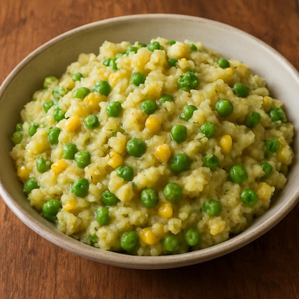Entree: Kenya – Kenyan Pastoral Cuisine – Irio (A mashed combination of potatoes, green peas, and corn that forms a fluffy, seasoned staple of Kenyan pastoral cuisine) recipe