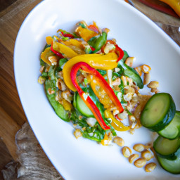 Side Dish: Thailand – สลัดแตงกวาพริกมะนาวและสมุนไพร ▶ Salat Taengkwa Prik Manao Lae Samunphrai (Chili-Lime Cucumber Herb Salad) recipe