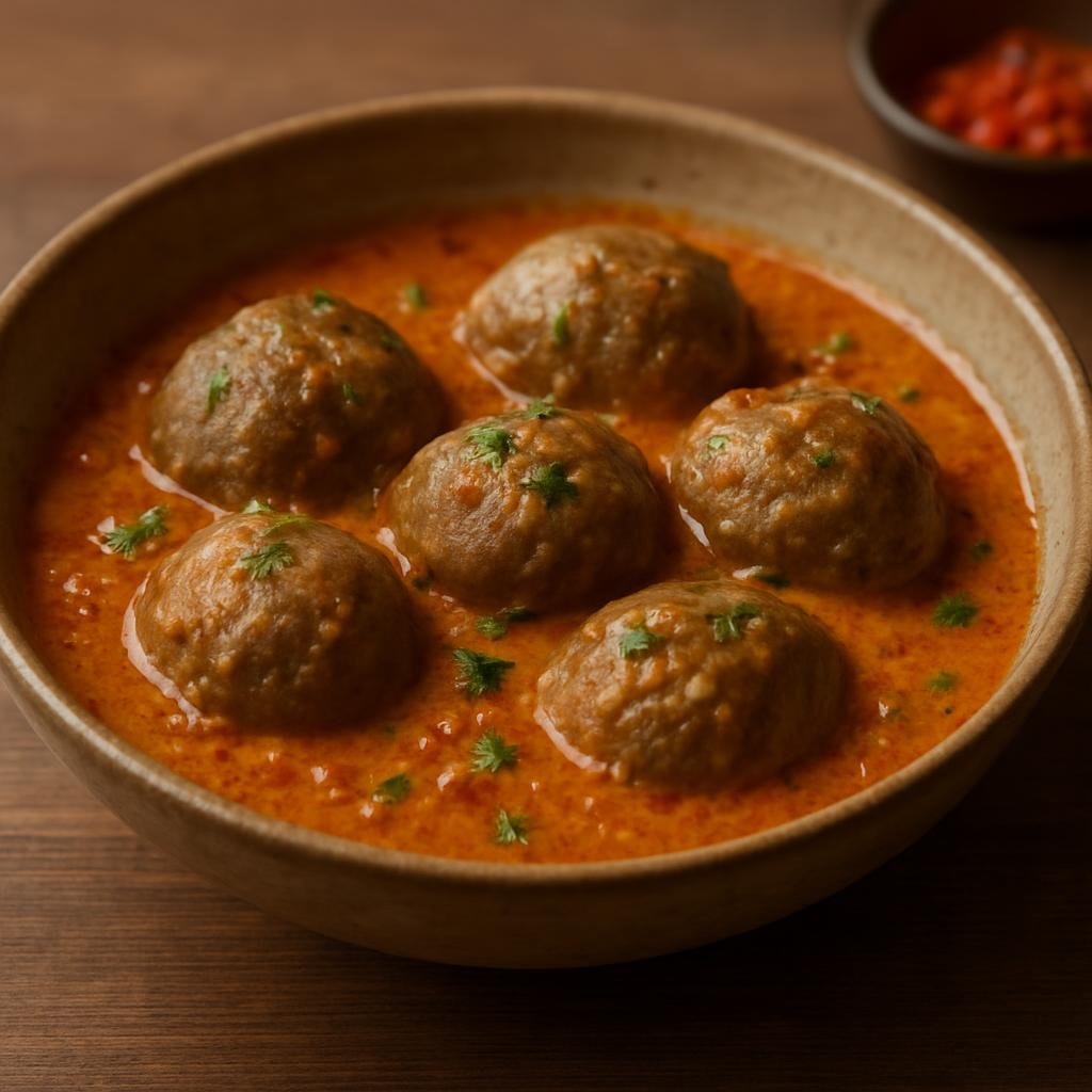 Entree: Bhutan – Central Culinary Region – ཁུར་ལེ ➤ Khur-le (Buckwheat dumplings stuffed with spiced meat simmered in a Bhutanese cheese and chili sauce) recipe