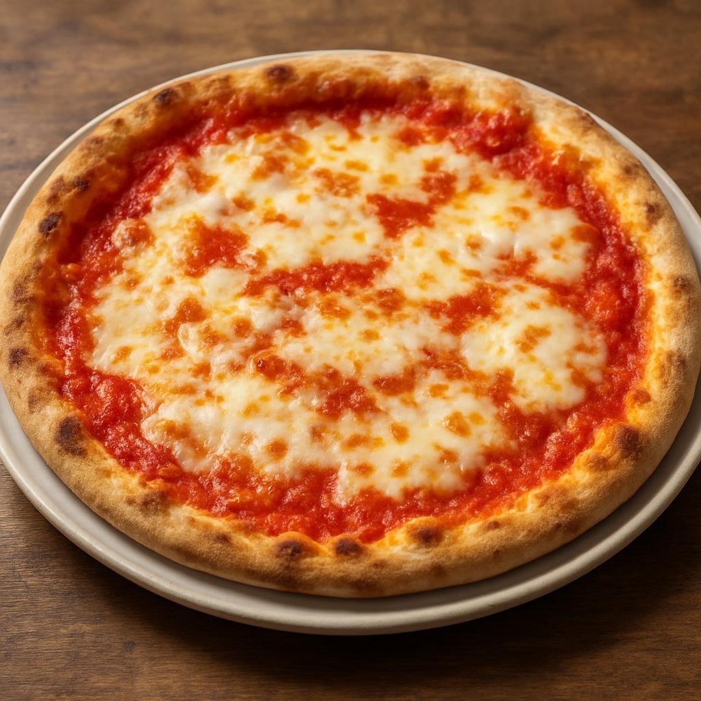 Entree: Argentina – Argentine Italian Cuisine – Pizza a la Piedra (Thin-crust, stone-baked Argentine pizza in the Italian tradition topped with tomato and mozzarella) recipe