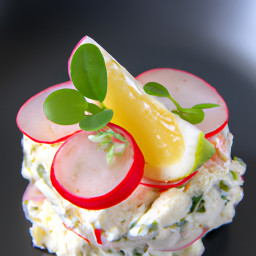 Appetizer: United States – U.S. Preserved Lemon and Mint Whipped Feta with Spring Radishes recipe