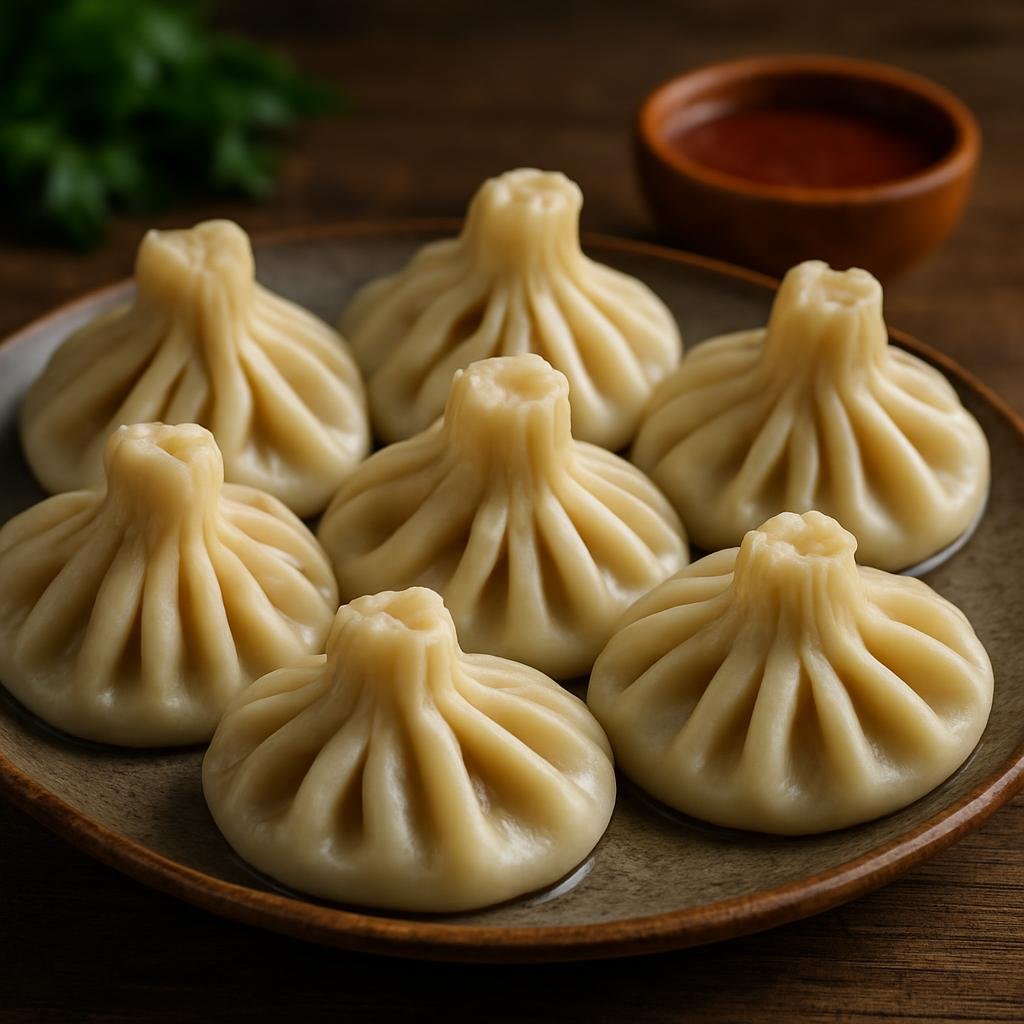 Entree: Georgia – Kakheti – ხინკალი ➤ khinkali (Boiled Georgian meat-filled dumplings with a savory broth pocket) recipe