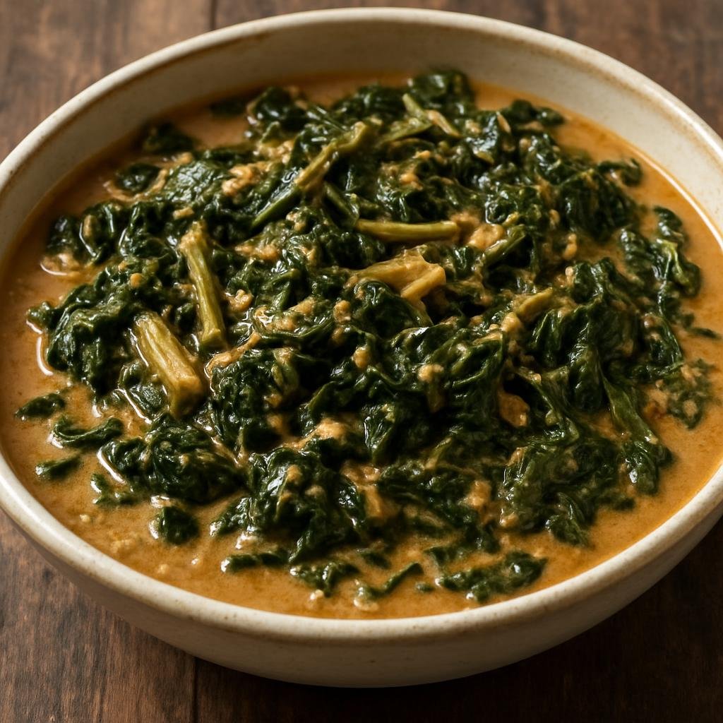 Entree: Zimbabwe – Southern Culinary Region – Muriwo Unedovi (Leafy greens stewed in a rich peanut sauce) recipe