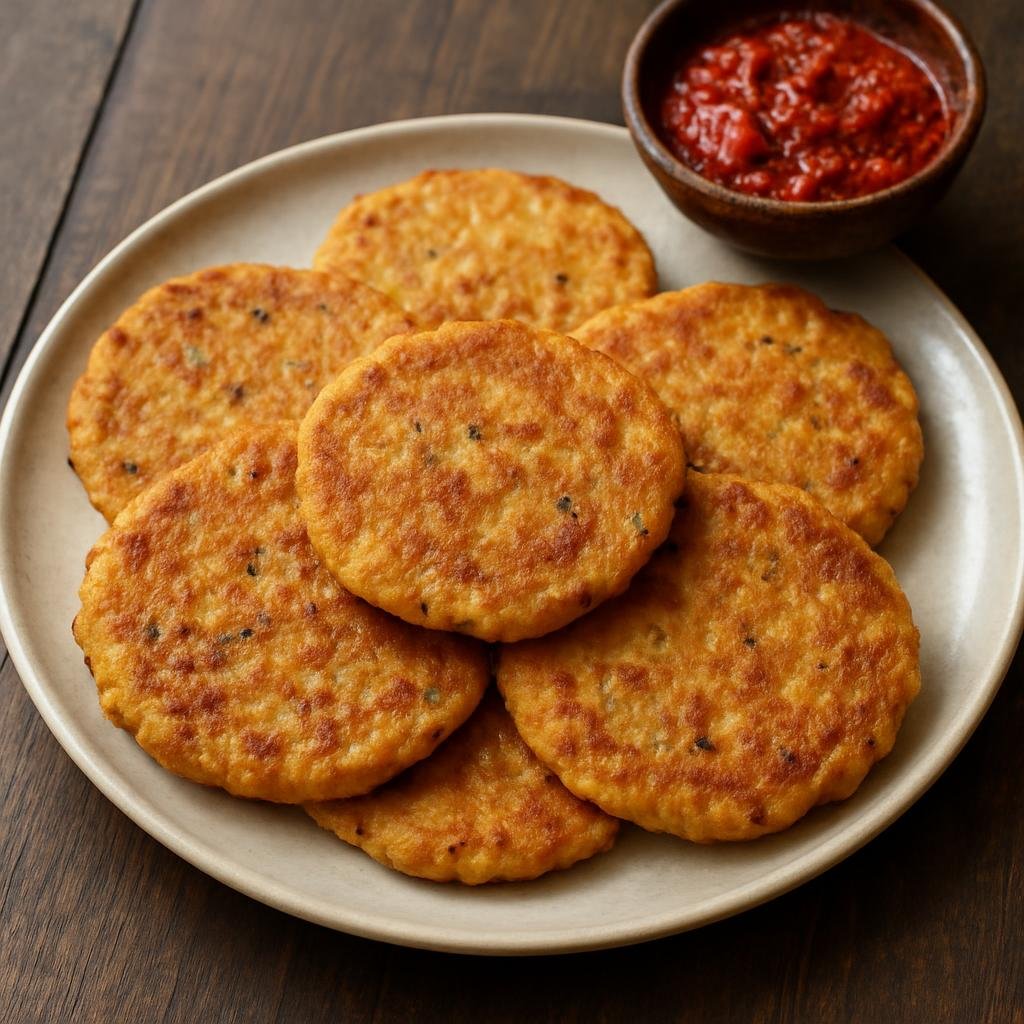 Entree: Nepal – Newari Cuisine – बरा ➤ Bara (Savory pan-fried lentil cake commonly served with spicy chutney in Newari cuisine) recipe