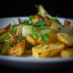 Side Dish: United States – Roasted Fennel and Lemon Potatoes with Parsley-Lemon-Garlic Garnish recipe