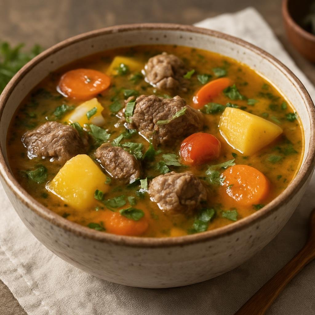 Entree: Tajikistan – Southern Culinary Region – Шурбо ➤ Shurbo (Hearty Central Asian lamb and vegetable soup) recipe