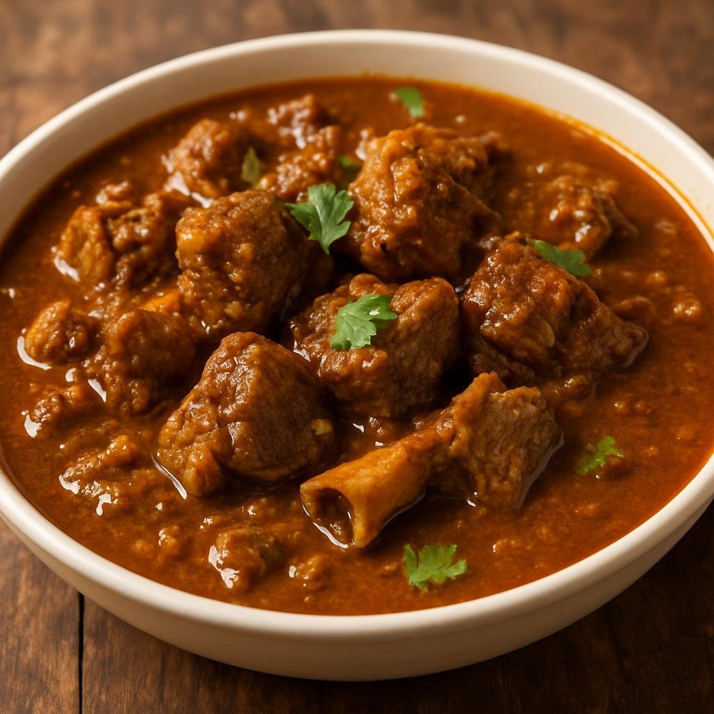 Entree: Trinidad and Tobago – Southern Culinary Region – Curry Goat (Slow-braised curried goat in a spicy Caribbean gravy) recipe