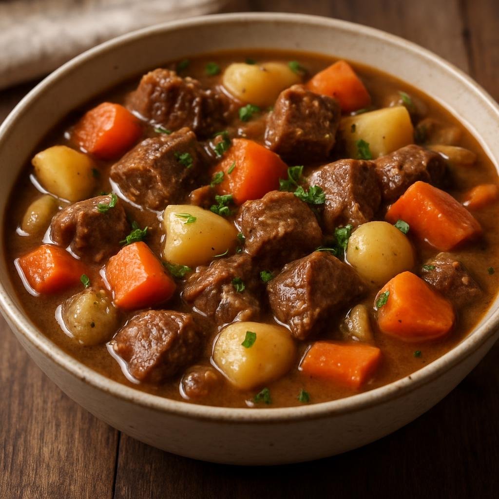 Entree: Finland – Karelia – Karelian Stew (Slow-braised mixed-meat stew with root vegetables traditional to Karelia) recipe