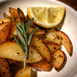 Crispy Smashed Potatoes with Lemon and Rosemary recipe