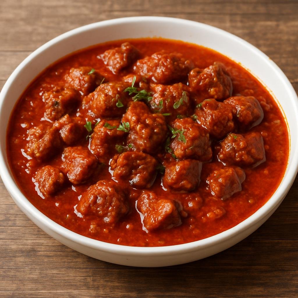 Entree: Hungary – Northern Hungary – Pörkölt (Traditional Hungarian paprika-seasoned meat stew slow-simmered in its own juices to a thick, rich sauce) recipe