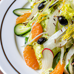 Salad: France – Salade De Fenouil Et Orange Avec Vinaigrette (Shaved Fennel, Orange and Niçoise Olive Salad with Champagne-Tarragon Vinaigrette) recipe