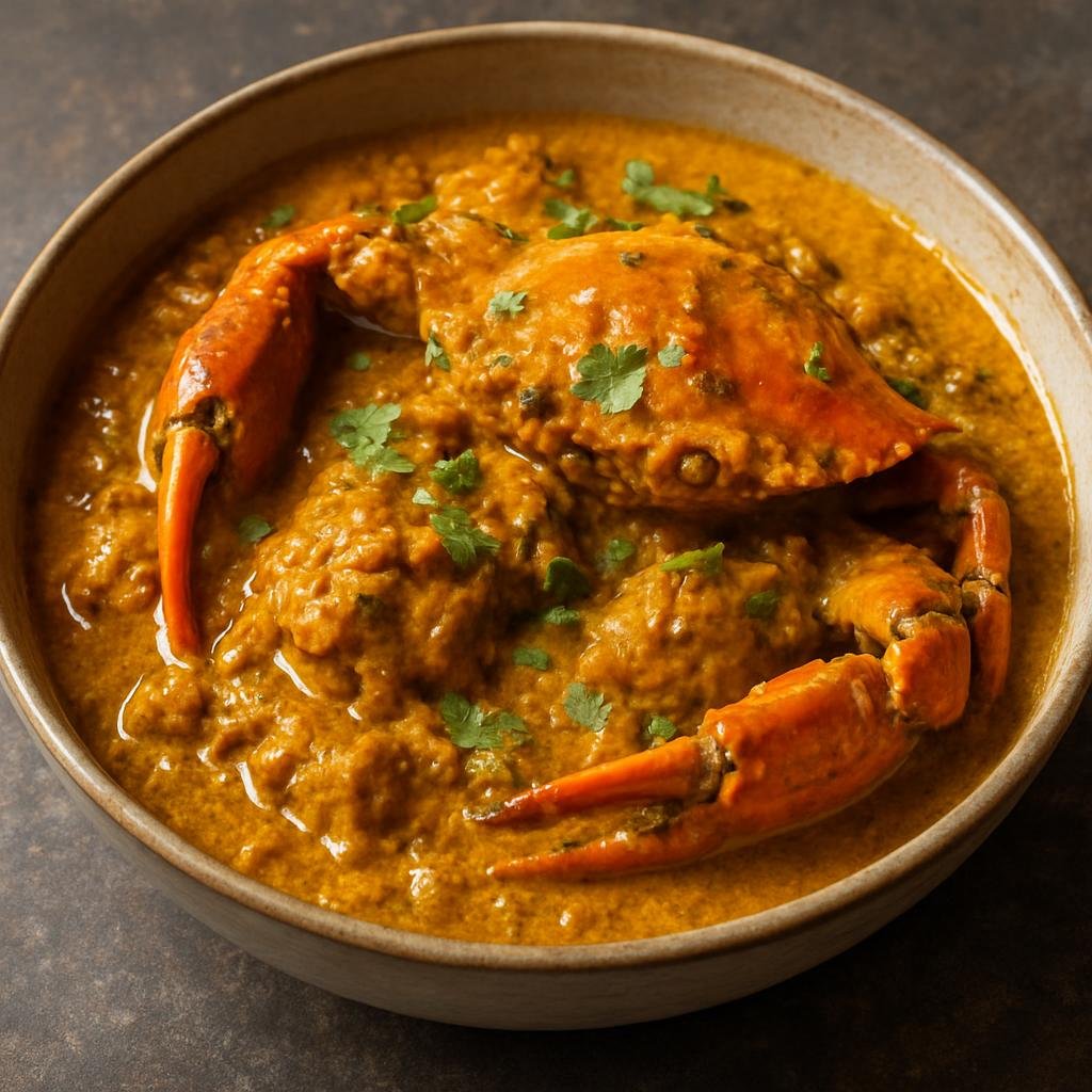 Entree: British Indian Ocean Territory – Northern Culinary Region – Crab Curry (Spiced coconut-based curried crab in a fragrant sauce) recipe