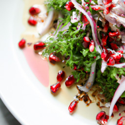 Salad: Italy – Insalata di Frisée, Finocchio e Melograno (Frisée, Fennel and Pomegranate Salad) recipe
