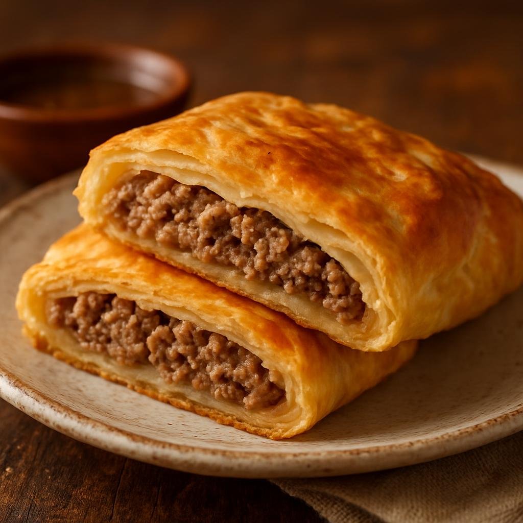 Entree: Romania – Moldavia – Plăcintă cu Carne (Savory meat-filled pastry from Moldavia) recipe