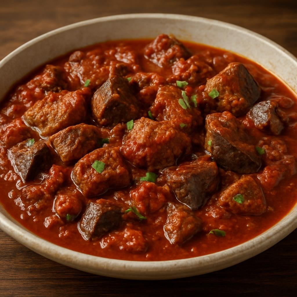 Entree: El Salvador – Northern Culinary Region – Chanfaina (Slow-simmered Salvadoran pork stew featuring liver in a spiced tomato sauce) recipe
