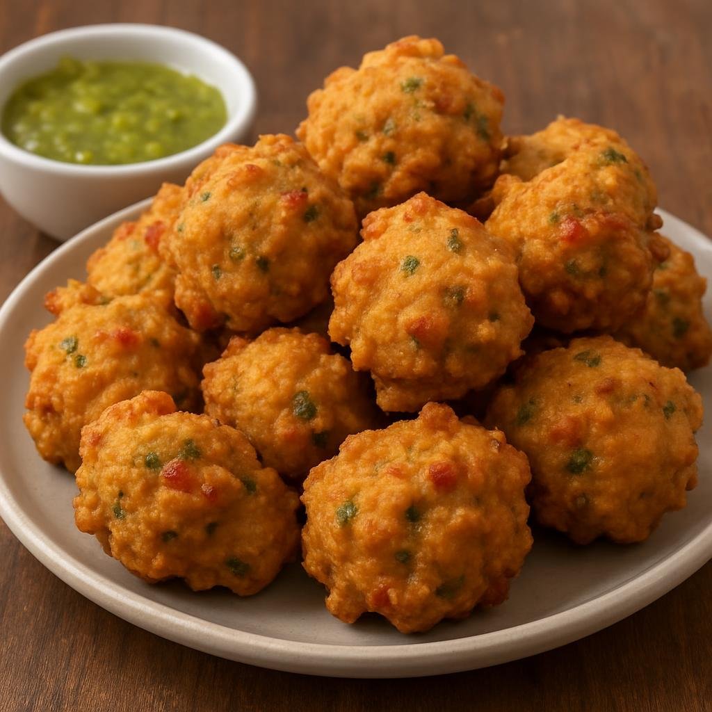 Entree: Mauritius – Southern Culinary Region – Gâteau Piment (Deep-fried Mauritian split-pea and chili fritters) recipe