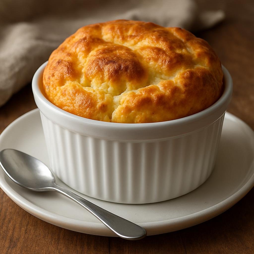 Entree: United Kingdom – Cornwall & West Country – Cheddar Cheese Soufflé (Light, savory baked egg and sharp cheddar cheese soufflé) recipe