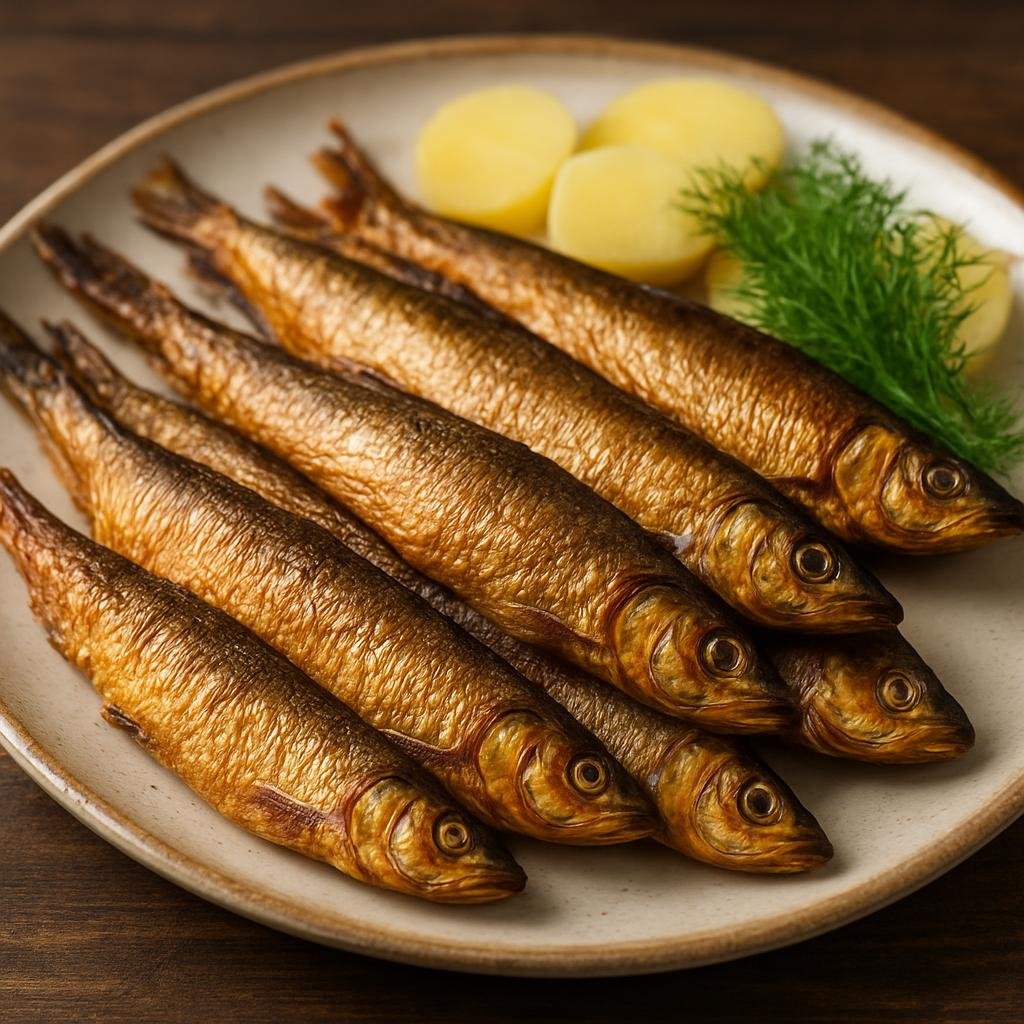Entree: Finland – Karelia – Savumuikku (Smoked vendace, small freshwater fish smoked whole in a traditional Karelian style) recipe