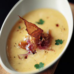 Soup: United States – Caramelized Shallot and Sherry Broth with Gruyere Crisp Soup recipe