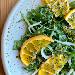 Side Dish: United States – Crisp Fennel-Orange Arugula Salad with Lemon-Dijon Vinaigrette recipe