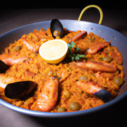 Entrée: Spain – Paella de Mariscos (Seafood Paella) recipe