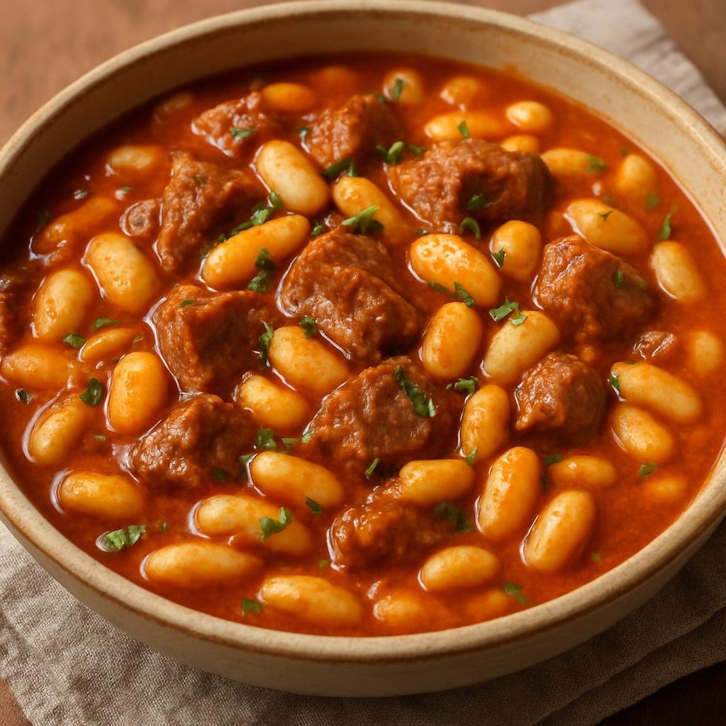 Entree: Lebanon – Mount Lebanon – فاصوليا ➤ Fasuliya (Lebanese white bean and lamb stew in a spiced tomato broth) recipe