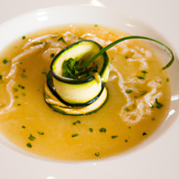 Soup: United States – Lemon-Basil Orzo Broth with Zucchini Ribbons recipe